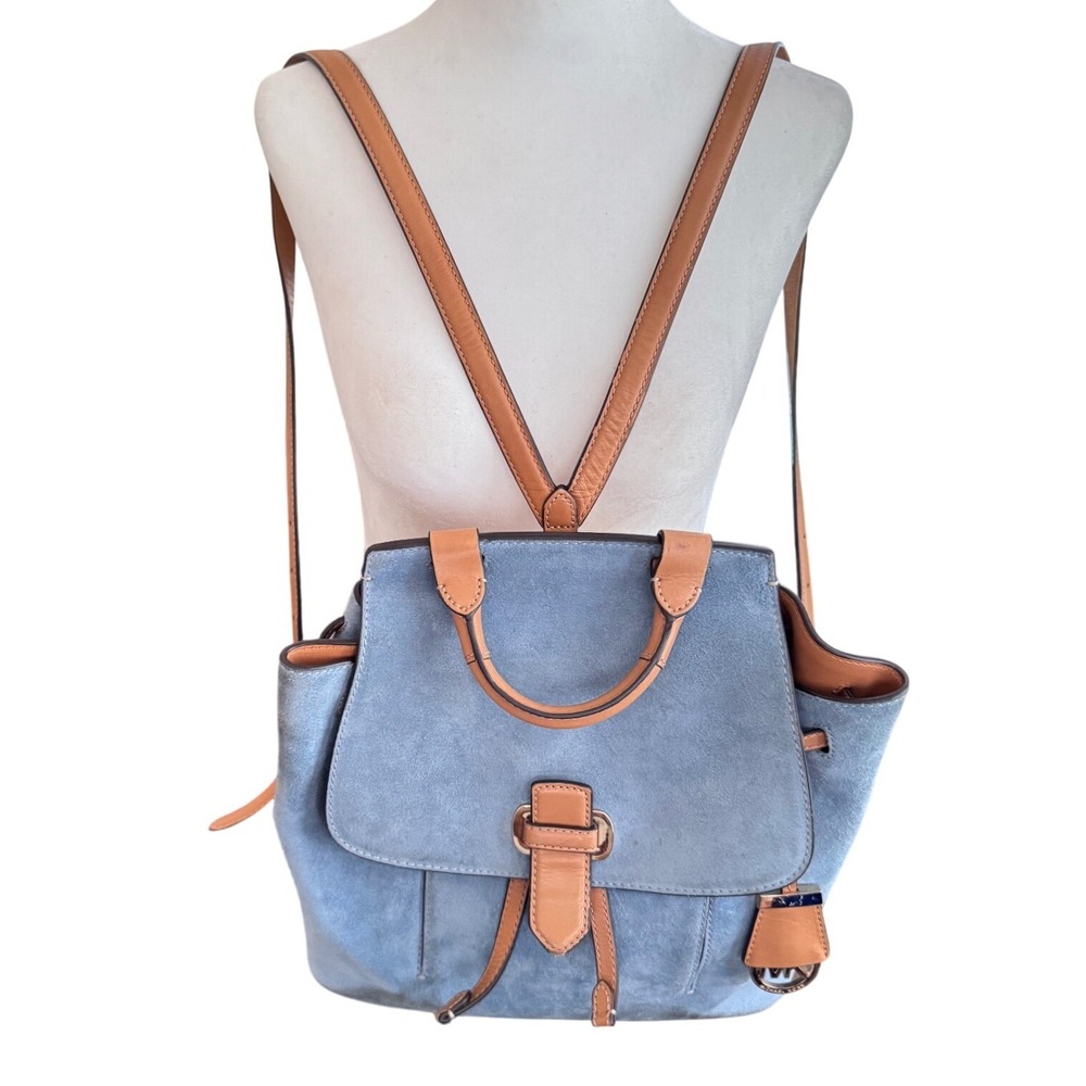 Michael Kors Leather‎ Suede Backpack Convertible Satchel 11x10x4"Pre loved